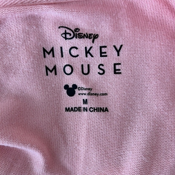 Disney Mickey Minnie Sleepwear Sweater Top Long Sleeves Loungewear Pink - Picture 4 of 5